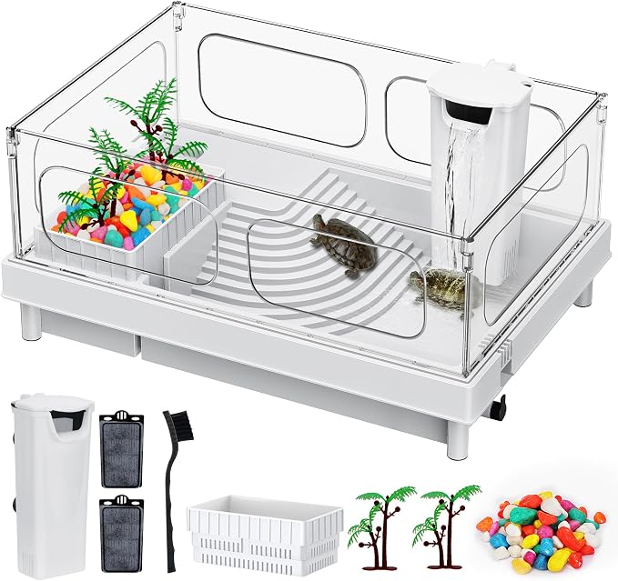 T5 HO UVB fixture kit with fluorescent tube above a reptile enclosure